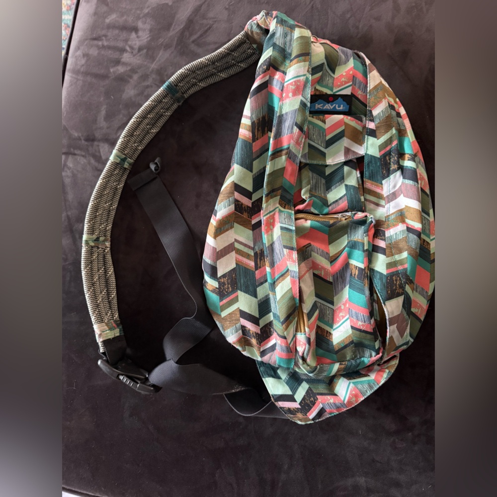 Kavu Multicolor Chevron Sling Bag